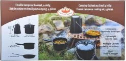 ESSCHERT DESIGN Pannenset Kampvuur - 4 Delig - Outdoor - Metaal -Buiten Kamperen 1200x581 11