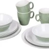 Bo-Camp Servies - Campingbord - 100% Melamine - 16-delig - Groen -Buiten Kamperen 1200x586