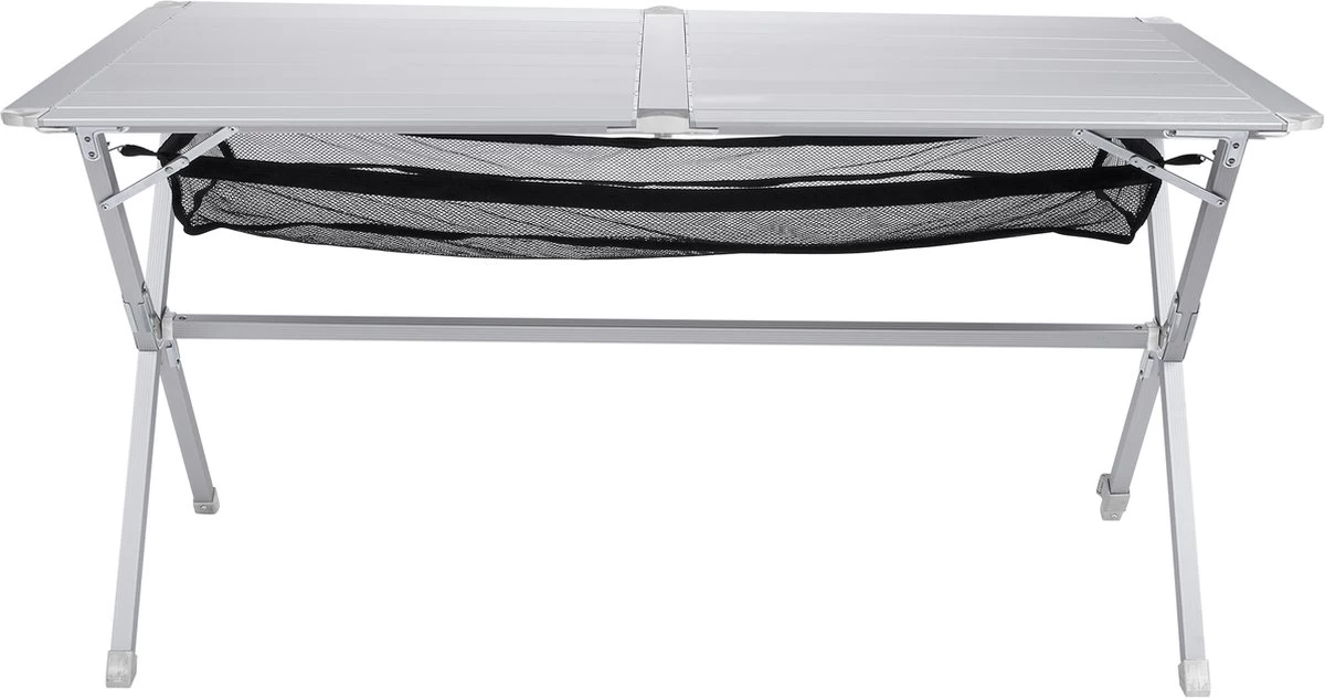 Campart Campingtafel XL TA-0806 - Opvouwbaar, Lichtgewicht En Met Verstelbare Poten - Kampeertafel Inklapbaar Inclusief Opbergtas - 140 X 80 X 70 Cm - Wit 4 Campart Campingtafel XL TA-0806 - Opvouwbaar, Lichtgewicht En Met Verstelbare Poten - Kampeertafel Inklapbaar Inclusief Opbergtas - 140 X 80 X 70 Cm - Wit - Afbeelding 2