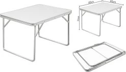 Merkloos Aluminium Inklapbare Tuintafel - Campingtafel - 80x60x68 Cm -Buiten Kamperen 1200x688