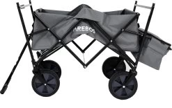 AREBOS Handwagen Vouwbare Dak Handwagen Vouwbare Trolley Uitrustingswagen Grijs -Buiten Kamperen 1200x759 1