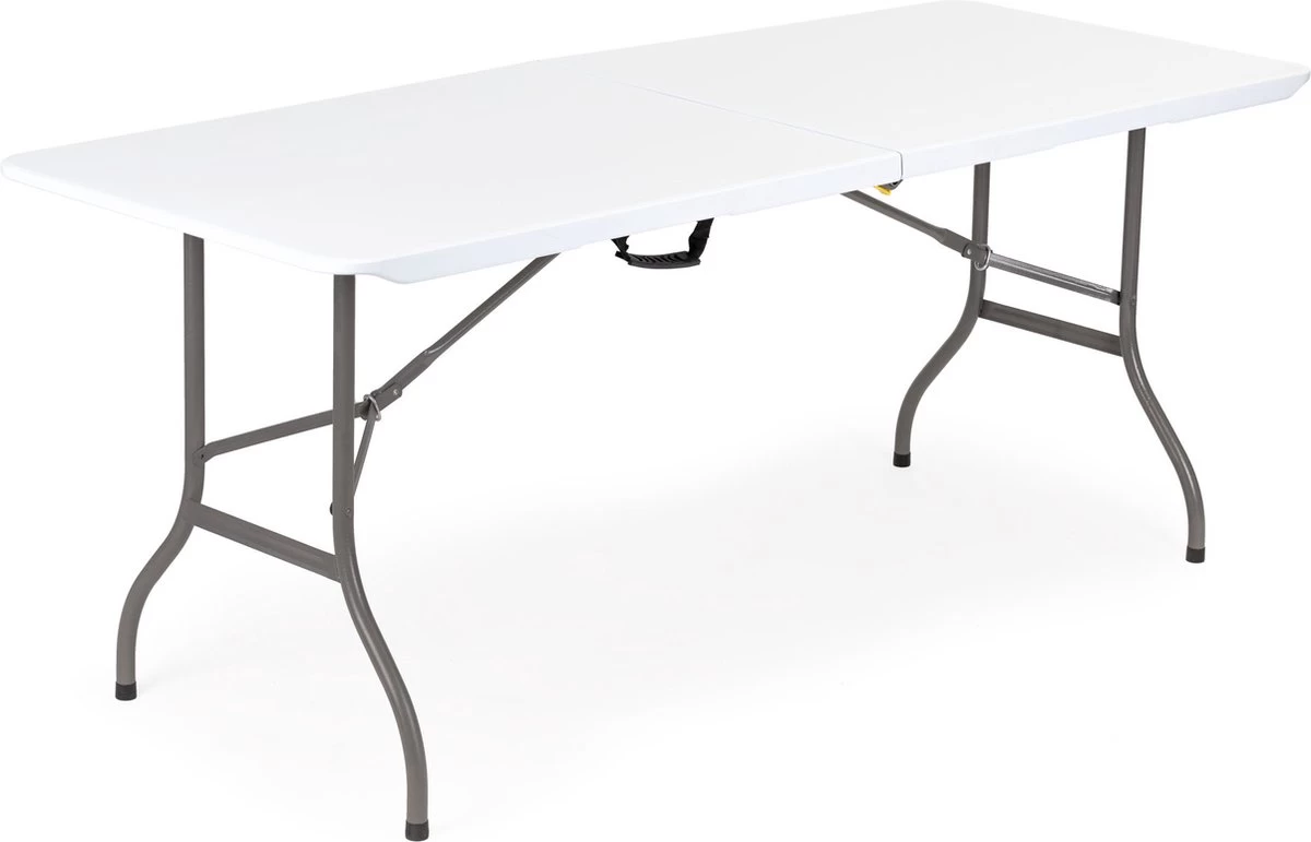 Inklapbare Tafel - Opklaptafel - 180x70x73,5 Cm - Wit 4 Inklapbare Tafel - Opklaptafel - 180x70x73,5 Cm - Wit - Afbeelding 2