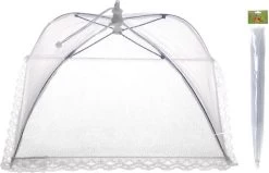 Merkloos Opvouwbaar Vliegennetje / Vliegenkapje 45 X 45 Cm - Hoogte 20 Cm -Buiten Kamperen 1200x774 3