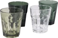 Bo-Camp - Limonade Glas - Mix & Match - 4 Stuks - 200 Ml - Groen
