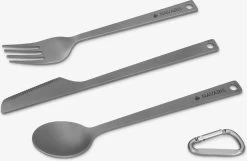 Navaris Campingbestek Van Titanium - Set Met Vork, Mes En Lepel - Bestekset Voor Onderweg En Op Reis - Inclusief Karabijnhaak En Bewaarzakje -Buiten Kamperen 1200x781 2