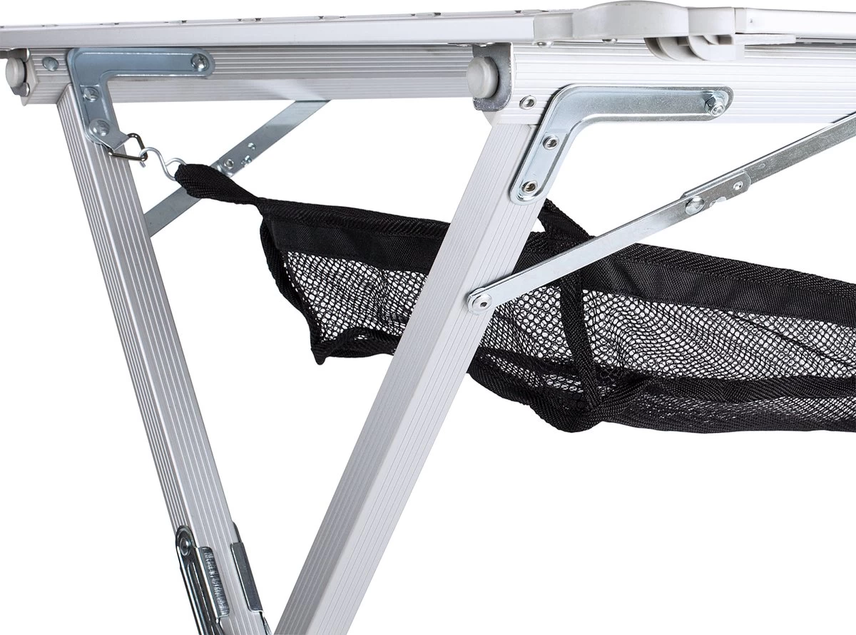 Campart Campingtafel XL TA-0806 - Opvouwbaar, Lichtgewicht En Met Verstelbare Poten - Kampeertafel Inklapbaar Inclusief Opbergtas - 140 X 80 X 70 Cm - Wit 10 Campart Campingtafel XL TA-0806 - Opvouwbaar, Lichtgewicht En Met Verstelbare Poten - Kampeertafel Inklapbaar Inclusief Opbergtas - 140 X 80 X 70 Cm - Wit - Afbeelding 8