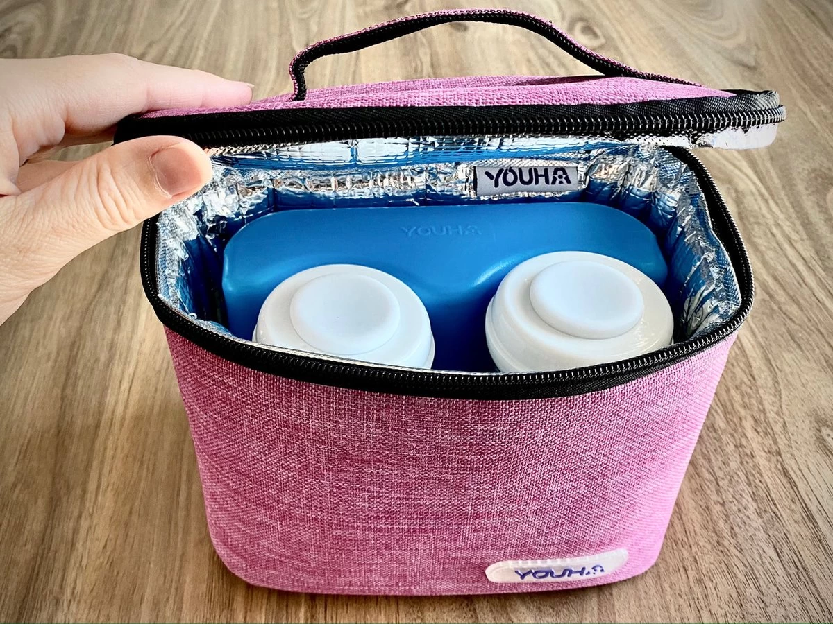 Youha® Koeltas Met Koelelement - Babymelk Koelen - Moderne Moedermelk Tas - Babymelk Koud Houden - Handig Draadbaar - Kleur: Roze/Paars 5 Youha® Koeltas Met Koelelement - Babymelk Koelen - Moderne Moedermelk Tas - Babymelk Koud Houden - Handig Draadbaar - Kleur: Roze/Paars - Afbeelding 3