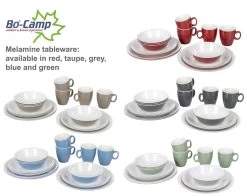 Bo-Camp Servies - Campingbord - 100% Melamine - 16-delig - Grijs -Buiten Kamperen 1200x954 3