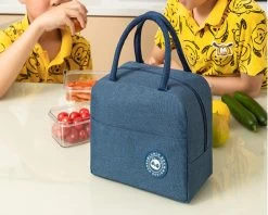 Merkloos Koeltas Lunch - Lunchtas Volwassenen - Kinderen - Lunchtrommel - Picknicktas - Koelzak - Coolbag - Waterdicht - Lunchtas - Koeltasje - Donker Blauw -Buiten Kamperen 1200x963 4