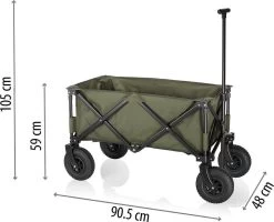 Campart Bolderkar HC-0915 - Opvouwbaar - Bolderwagen Met Stevig Harmonicaframe - Inclusief Opbergtas En Bodemplaat - Groen -Buiten Kamperen 1200x974 3