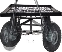 Relaxdays Bolderkar Tuin - Platte Tuinwagen - Luchtbanden - 200 Kg - Transportkar - Staal -Buiten Kamperen 1200x989 2