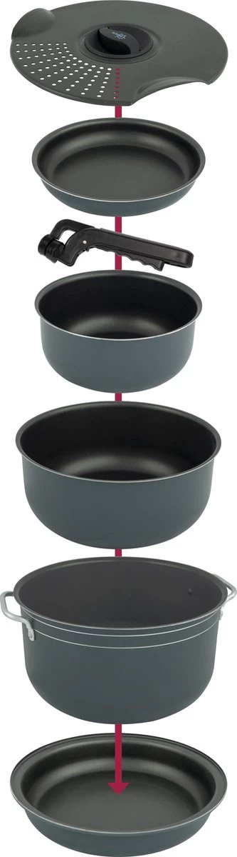 Bo-Camp Pannenset - Camping - 7-delig - Aluminium 10 Bo-Camp Pannenset - Camping - 7-delig - Aluminium - Afbeelding 8