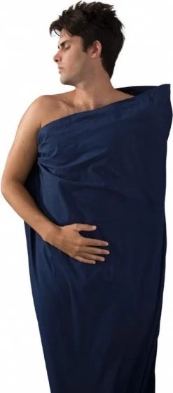 Sea To Summit - Premium Cotton Liner - Lakenzak - Katoen - Oceaan Blauw - Recht Model Lang -Buiten Kamperen 530x1200 1