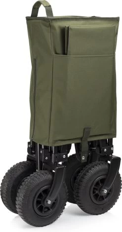 Campart Bolderkar HC-0915 - Opvouwbaar - Bolderwagen Met Stevig Harmonicaframe - Inclusief Opbergtas En Bodemplaat - Groen -Buiten Kamperen 631x1200