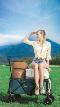 Flextail Gear Bolderkar Opvouwbaar Ezy Wagon - Tot 100KG - Wielen Loskoppelbaar - Zwart -Buiten Kamperen 674x1200