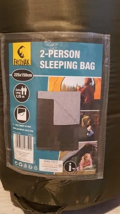Froyak - 2-persoons Slaapzak XXL Groen 225 X 150 Cm - 2 Persoons Slaapzak Envelop Model Extra Large -Buiten Kamperen 674x1200 8