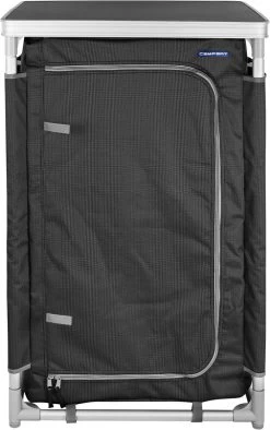 Campart Campingkast CU-0719 – Opvouwbaar En Verstelbaar - 4 Verstelbare Poten - 3 Lagen - Aluminium Frame - Grijs -Buiten Kamperen 753x1200 1