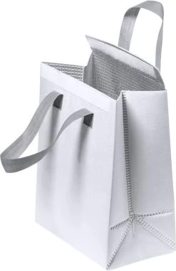 Merkloos Koeltas - Lunchtas - Koeltasje Lunch - Koelelementen - Isolatie - Volwassenen - Dames - Heren - Klittenbandsluiting - 23 X 29 Cm - Kunststof - Aluminium - Wit -Buiten Kamperen 778x1200 1