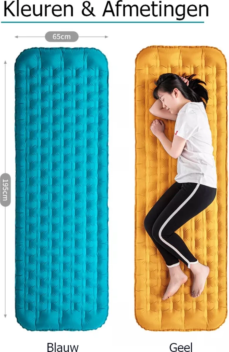 Naturehike® 3D Luchtmatras Premium - Comfortabel R-waarde 2.0 - Extra Dikke Slaapmat - Luchtbed Kamperen - Opblaasbaar Matras - Lichtgewicht - Outdoor - Camping 5 Naturehike® 3D Luchtmatras Premium - Comfortabel R-waarde 2.0 - Extra Dikke Slaapmat - Luchtbed Kamperen - Opblaasbaar Matras - Lichtgewicht - Outdoor - Camping - Afbeelding 3