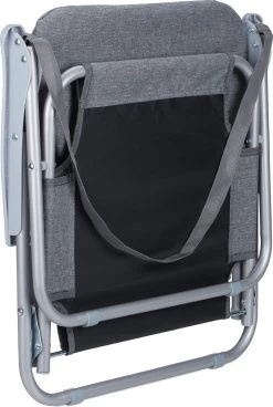 Relaxdays Strandstoel Opvouwbaar - Set Van 2 - Lage Campingstoel - Kampeerstoel Leuning - Grijs -Buiten Kamperen 805x1200