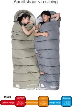 Naturehike® Slaapzak Katoen - 6 Tot 1 Graden - Slaapzakken Volwassenen - 220*80cm - 4 Seizoenen Slaapzak Lente, Zomer, Herfst & Winter - Lichtgewicht & Waterdicht -Buiten Kamperen 813x1200