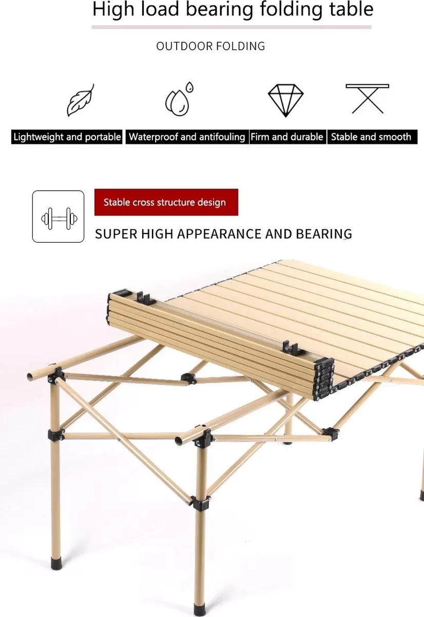 Buxibo - Lichtgewicht Vouwbare Campingtafel - Inklapbaar - Vis/Tuin/Picknick Tafel - Kamperen - Met Opberghoes - Aluminium - Grijs 4 Buxibo - Lichtgewicht Vouwbare Campingtafel - Inklapbaar - Vis/Tuin/Picknick Tafel - Kamperen - Met Opberghoes - Aluminium - Grijs - Afbeelding 2