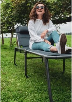 Travellife Barletta Ligbed - Antraciet / Donkergrijs -Buiten Kamperen 854x1200