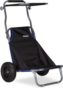 Relaxdays Strandkar Opvouwbaar - Strandstoel Met Zonnedak - Strand Stoel Op Wielen -Buiten Kamperen 864x1200 1