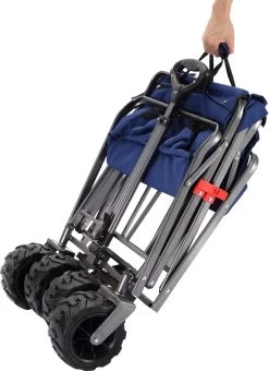 AREBOS Handkar | Transportwagen | Apparatuurwagen | Opvouwbaar | Blauw -Buiten Kamperen 873x1200 3