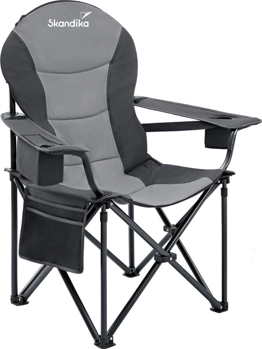 Skandika Relax Comfort Campingstoel - Campingstoel Opvouwbaar - Comfortabele Klapstoel Met Drinkhouder En Koelvak, Tot Max. 160 Kg, Opvouwbaar, Lichtgewicht | Vouwstoel Voor Kamperen, Camping, Festival, Vissen – Grijs 3 Skandika Relax Comfort Campingstoel - Campingstoel Opvouwbaar - Comfortabele Klapstoel Met Drinkhouder En Koelvak, Tot Max. 160 Kg, Opvouwbaar, Lichtgewicht | Vouwstoel Voor Kamperen, Camping, Festival, Vissen – Grijs
