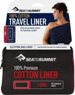 Sea To Summit - Premium Cotton Liner - Lakenzak - Katoen - Oceaan Blauw - Recht Model Lang -Buiten Kamperen 952x1200 3