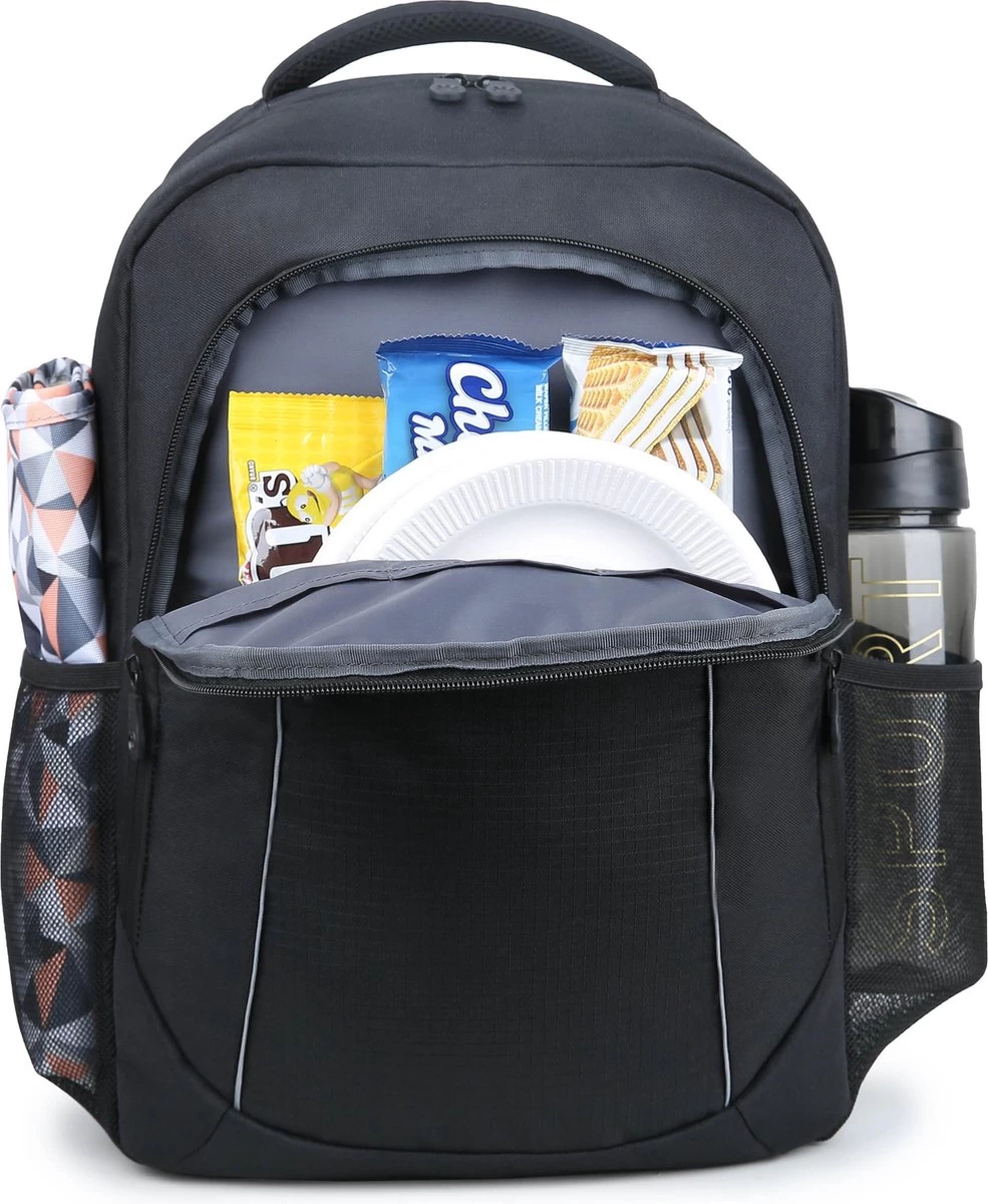 Koelrugtas - 23L - Wandelrugzak - Dagrugzak - Outdoor Rugzak - Dames & Heren - Zwart 6 Koelrugtas - 23L - Wandelrugzak - Dagrugzak - Outdoor Rugzak - Dames & Heren - Zwart - Afbeelding 4